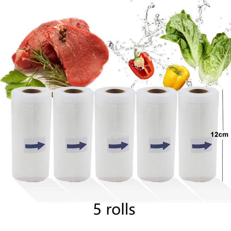 5 Rolls/Lot Kitchen Food Vacuum Bag Storage Bags For Vacuum Sealer Vacuum Packaging Rolls 12/15/20/25/28cm*500cm