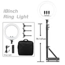 SH 18 Inch Knob Ring Light LED Selfie Video Lamp With Tripod Stand Phone Clip For YouTube Live Lighting Photo Photography Studio