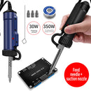 Electric Desoldering Machine Automatic Portable Electric Solder Tin Sucker Vacuum Soldering Remove Pump With Desoldering Nozzles