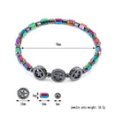 2024 Trendy Weight Loss Magnetic Hematite Round Beads Stretch Anklet Anti-Fatigue Health Care Energy Slimming Anklet Jewelry