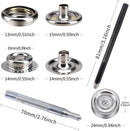 15mm Canvas Snap Kit, Marine Grade Snap Fastener Stainless Steel Snap Buttons for Boat Cover,Sewing Leather products,Tent
