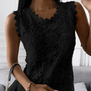 Summer Elegant Floral Lace Vest Fashion Lady&
