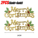 New Merry Christmas Letter Hanging Sign Xmas Tree Door Window Pendant Listing Ornaments New Year Party Home Decoration Supplies