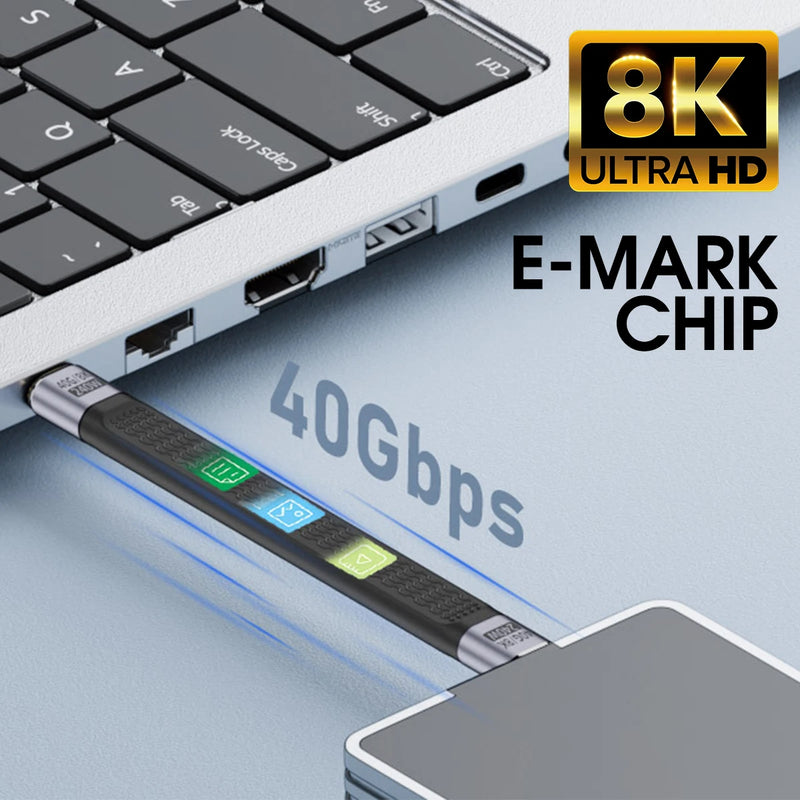 40Gbps 20Gbps USB 4.0 PD 240W/100W Fast Charging Cable Support 8K 4K Video Transmission Mobile Data Cable For Phone Notebook