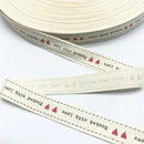 New 5yards 15mm Christmas Printed Polyester Cotton Ribbon DIY Wedding Christmas Party Gift Wrapping Supplies