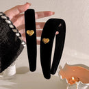 Retro Frauen Haar-Reif, Beflocktes Haarband, Französisches Liebe-Samt-Haarband, Lünetten-Mädchen-Haarband, Mode-Kopfbedeckung, Haarschmuck