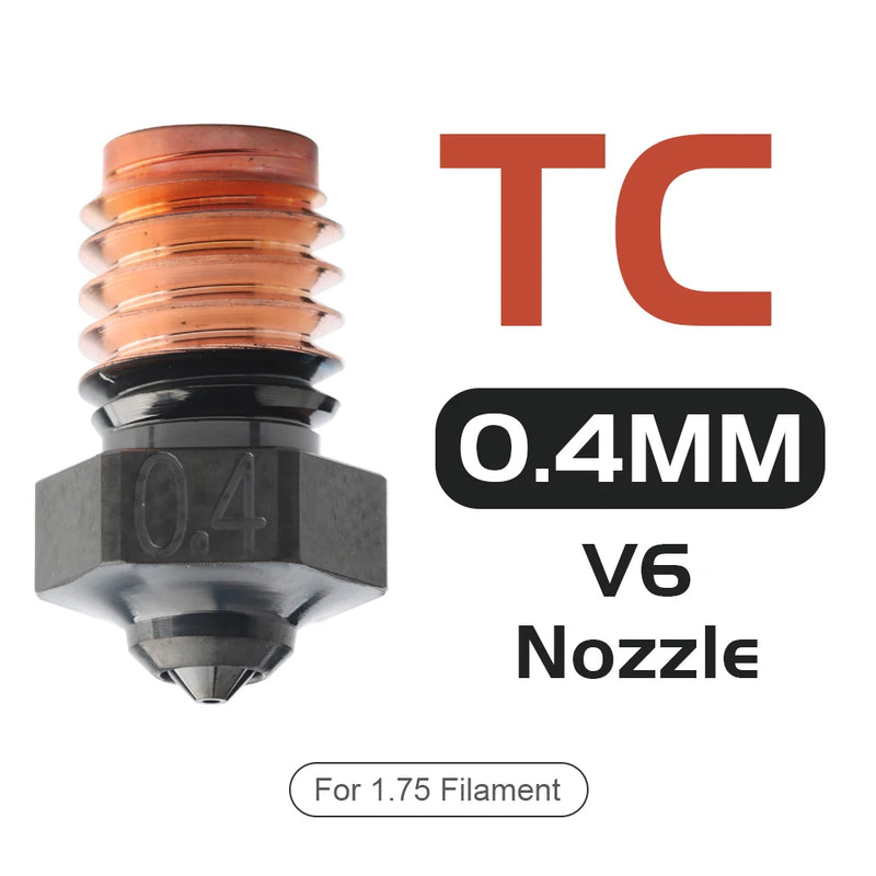 C Trianglelab Phaetus collaboration Tungsten Carbide Nozzle v6 Super Wear-Resistance DLC coating M6 thread for v6 hotend DDE blv