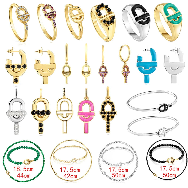 Spanish Bear Earrings 925 Sterling Silver Jewelry Set Pendant Ring Bracelet Necklace Women's Gift Jewelry Free Delivery