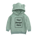 Kids Baby Girl Boy Customized Sweatshirt Add Your Text Image Long Sleeve Cotton Fleece Toddler DIY Pullover Hoodie Tops Clothes