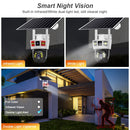 6K 12MP HD Solar-Kamera 4G SIM-Karte Wifi Outdoor IP Wireless Überwachungskamera PTZ Nachtsicht PIR Menschenerkennung Cam