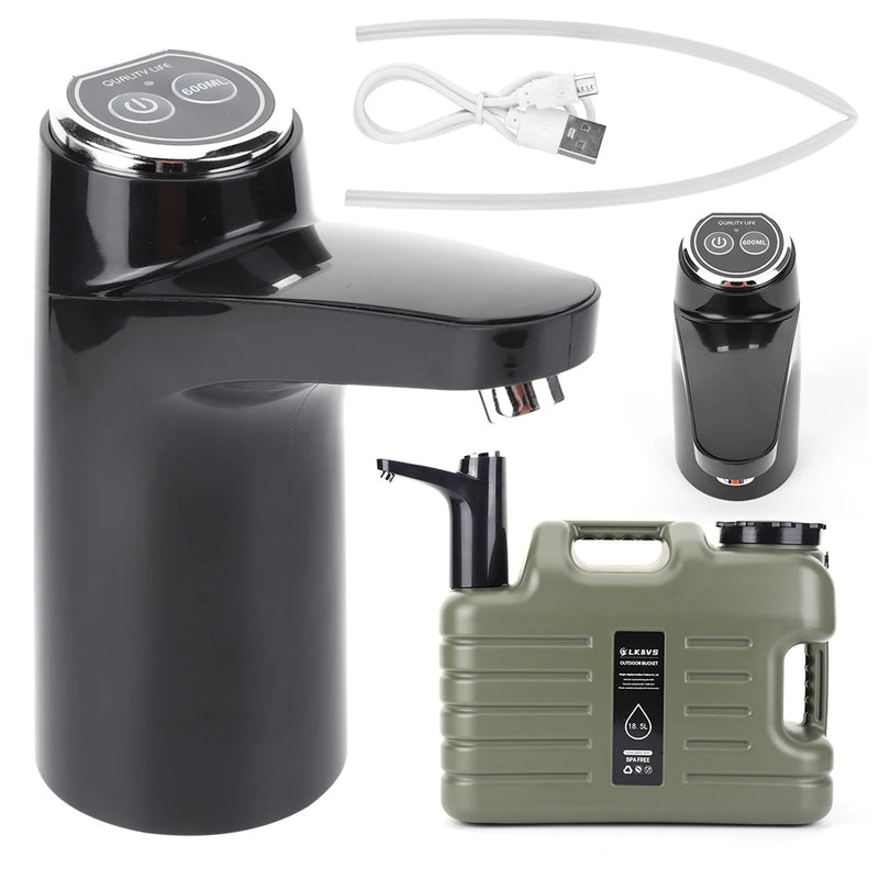 Electric Water Pump USB Rechargeable Portable Water Dispenser Wireless Water Pumping Device for Camping Water Tank