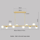SANDYHA Modern Simple Bubble Ball Long Strip Chandeliers Minimalist Creative Hanging Lights Magic Bean Iron Art Restaurant Lamp