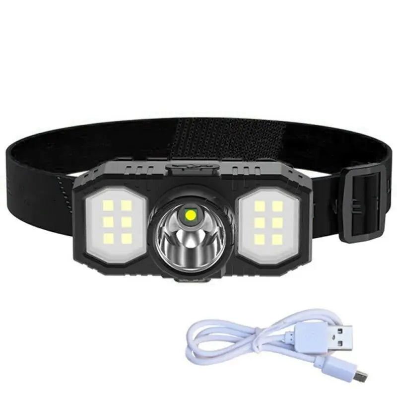 Super Bright Waterproof LED Head Torch Headlight USB Rechargeable Headlamp NEW