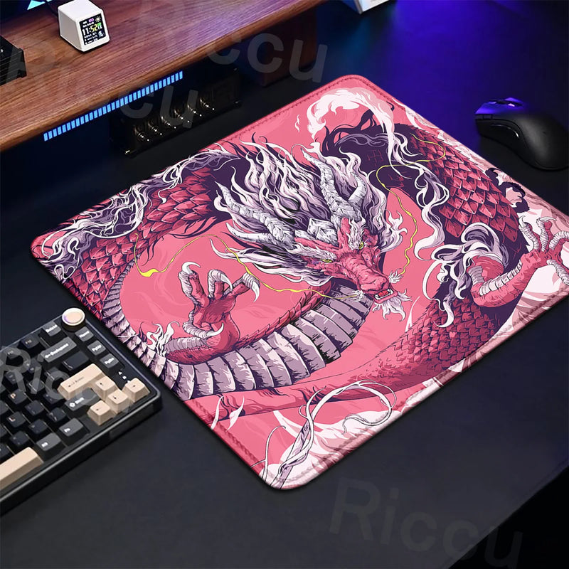 45X40cm Anime Mouse Pad Speed Control E-sport Dragon Gaming Laptops Small Size Keyboard Mat XS Rubber Portable Gamer Deskmat DIY