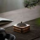 Walnut Wood Incense Burner Household Moxibustion Base Indoor Sandalwood Incense Holder Mugwort Pillar Incense Burner Decoration