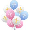 Balloon Easter Bless Cross Easter Balloons Party Easter Decoration Ballon Baptism Forked Holy Communion Favors Christen Decotion