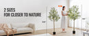SucceBuy Artificial Olive Tree 4/5/6FT Tall Faux Plant Secure PE Material Anti-Tip Tilt Protection Low-Maintenance Tree for Home