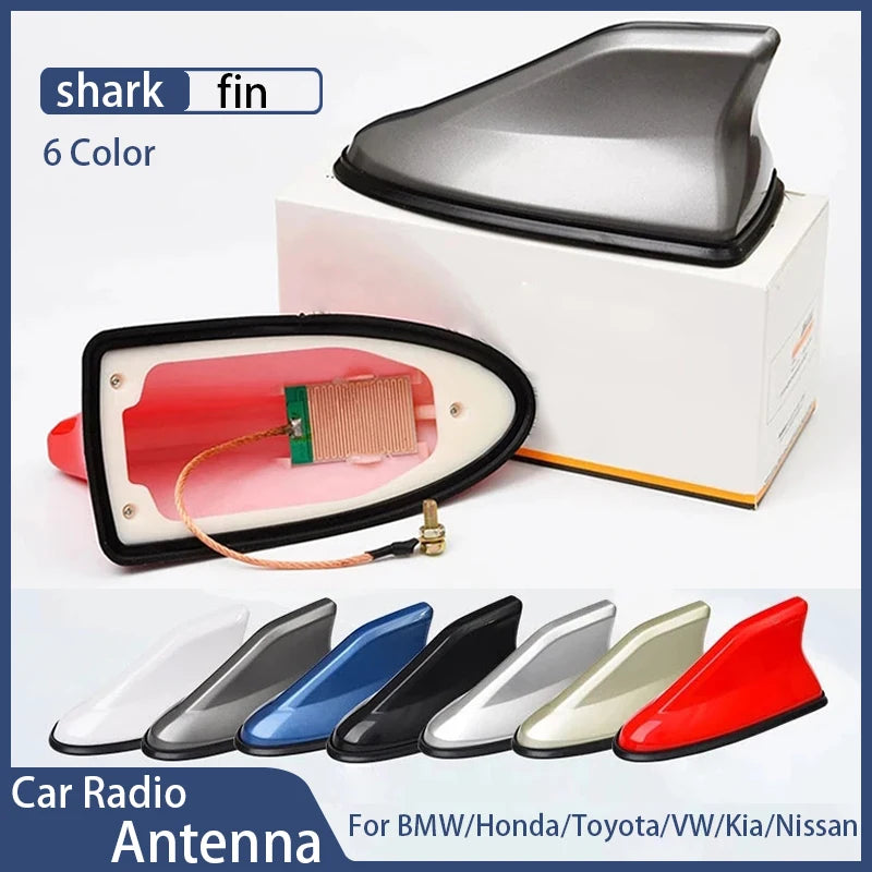 Car Roof Shark Fin Aerial Antenna Toppers Replacement Auto Radio fm Antenna Signal Decorative For BMW/Honda/Toyota/VW/Kia/Nissan