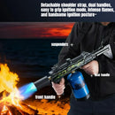 Outdoor Garden Tools BBQ Handheld Large Caliber Fierce Fire Spray Gun Card Portable Fire Gun Smoking Accessories