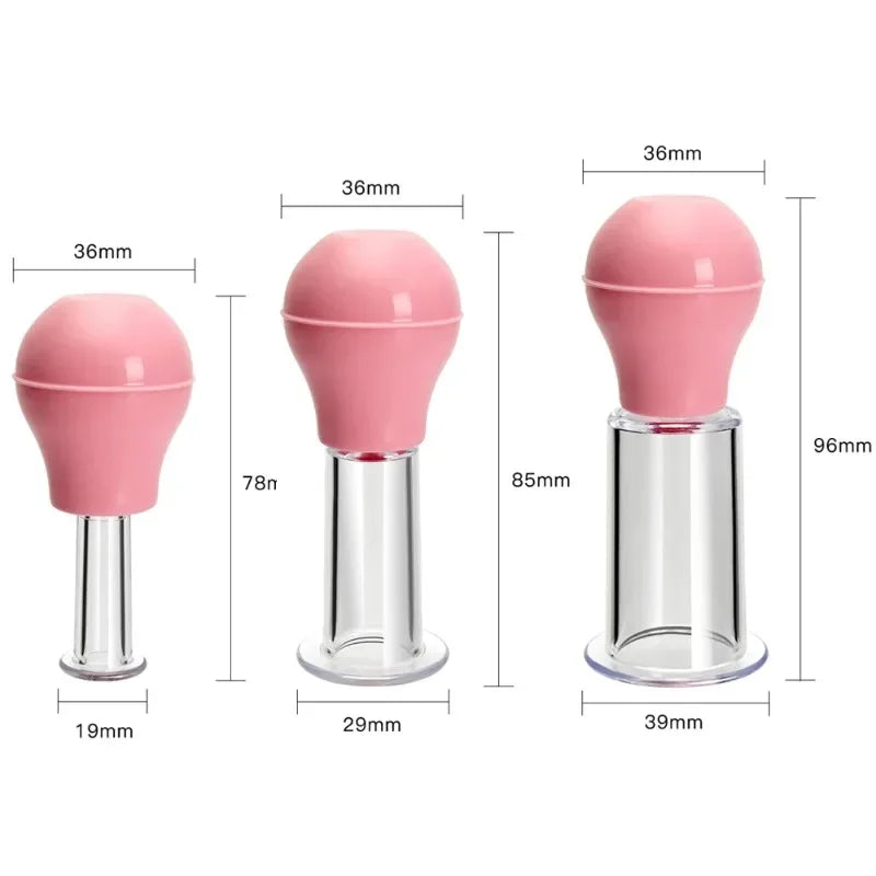 Facial Massage Cups Rubber Vacuum Cupping Skin Lifting Anti Cellulite Massager for Face Pvc Body Cups Skin Scraping Massage Jar