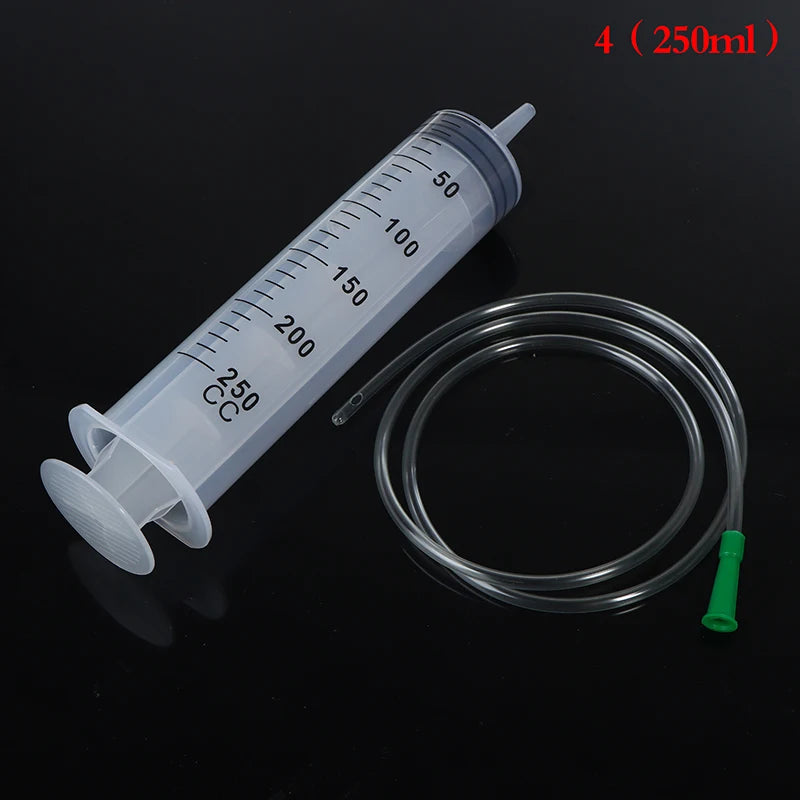 80-350ml Large Capacity Syringe Reusable Pump Measuring With Tube Feeding Ink Pumping Oil Feeding Enema Glue Filling