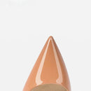 New red toe exposed seam, side empty shallow mouth, sexy professional black patent leather pointed heel high-heeled shoes 33-46