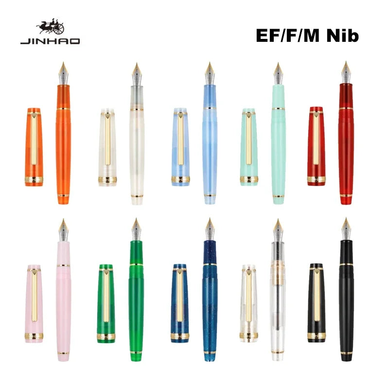 Jinhao 82 Fountain Pen 0.38/0.5/0.7mm Extra Fine Nib Multicolour Luxury Elegant Pens Writing Office School Supplies Stationery