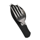 Cutlery Set Stainless Steel Cutlery Household Tableware Multifunctional Knife Sports Saucepan Foldable Camping Gear Spoon Bar