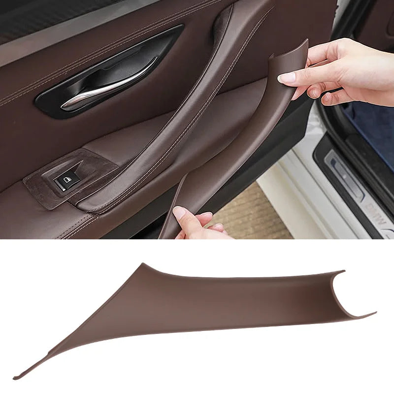 Car Inner Handle Interior Door Panel Pull Trim Cover Auto Handle Armrest Protect Stickers For BMW 5 Series F10 F11 F18 11-17 LHD