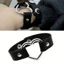 Punk Gothic Style PU Leather Faux Jewelry Collar Bracelet Bangle Bracelet,Male Female Lover Necklace Holiday Party Costume