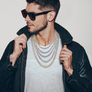 TUHE Unisex Tennis-Halsketten Silber 925 Moissanit für Damen und Herren 2MM-3MM Tenniskette für Damen Herren Hip Hop Schmuck Party Geschenk