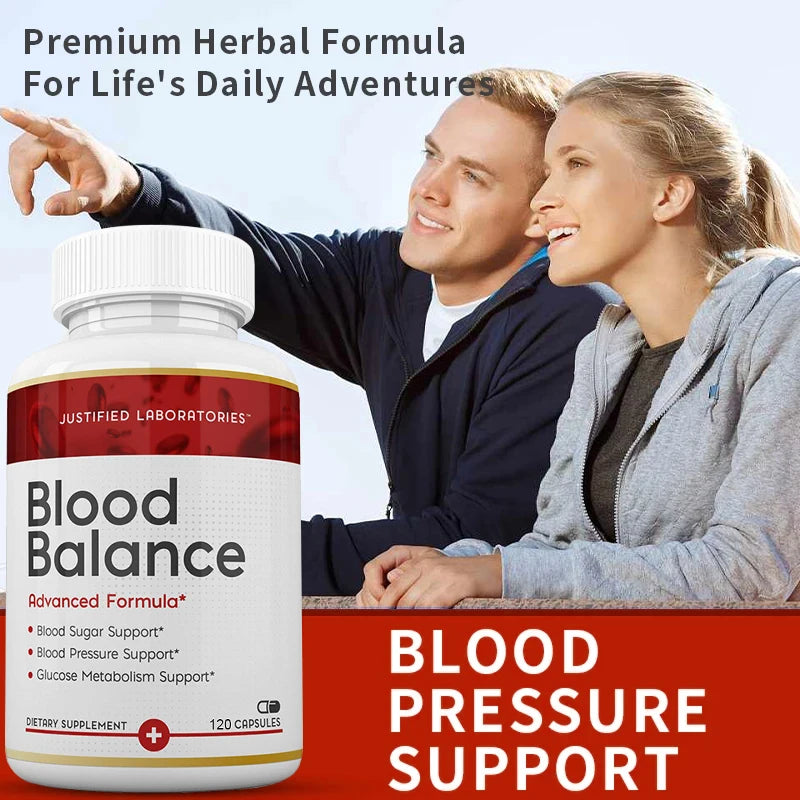Blood Balancing Supplements - Balance Blood Sugar, Blood Pressure, Heart Health，Glucose Metabolism Support - 120 Capsules