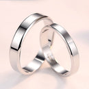 Fashion Pure 100% 925 Sterling Silver Women Men Ring Simple Smooth Wedding Band Anniversary Jewelry Gift for Couple  Lovers