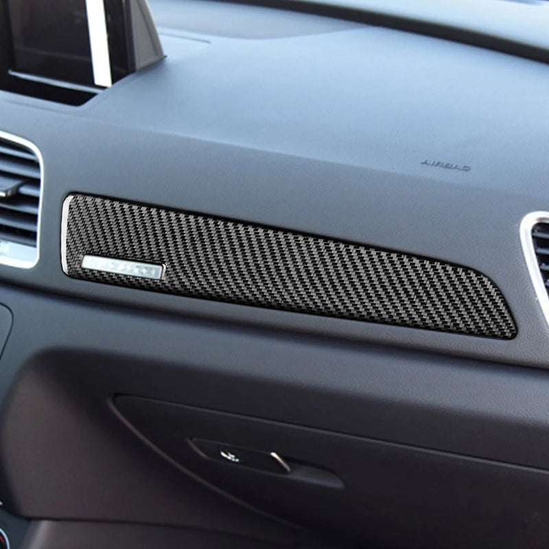 For Audi Q3 2013-2018 Anti-Scratch Handmade Carbon Fiber Car Co Driver Instrument Decoration Stickers Auto Interior Accessories