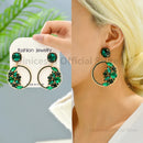 Fashion Round Large Dangle Earring Luxury Brand Design Sailor Moon Sparkly Glass Crystal Charm Female Statement Party Jewelry