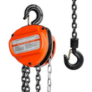 SucceBuy 1T/6m Handkettenzug G80 Verzinkter Kohlenstoffstahl mit Doppelklauenbremse, automatischer Kettenführung & 360° drehbarem Haken