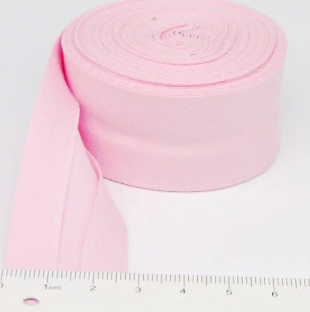 25mm (1“) width Bias Tape 100% Cotton Extra Soft for Baby Cloth Skin-friendly Fablic Bias Binding Tape Ironed Folded 12 yards