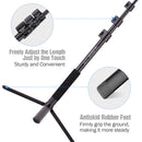 54-in Extendable Selfie Stick Tripod Stand Aluminum Alloy with Phone Holder Sports Camera Mount Adapter Remote Shutter