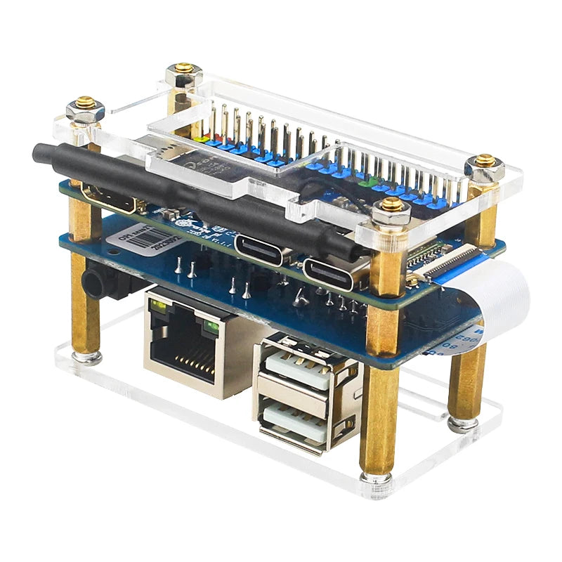 Orange Pi Zero 2 W Acrylic Case Transparent Shell Protective Box Optional Copper Heatsink for Single Board Computer OPi Zero 2W