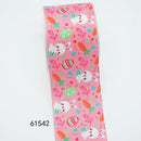 5 Yards Easter Rabbit Printed Grosgrain Satin Ribbons For Bows DIY Craft Decoration Packaging Supplies, 10 Pieces Resins. 59086