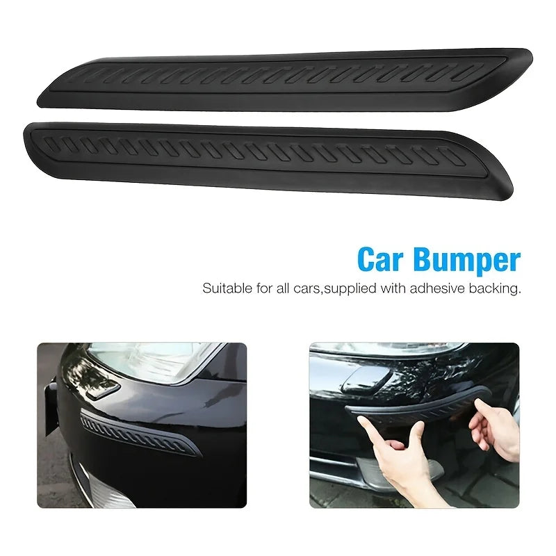 2Pcs Universal FrontRear Bumper Corner Protector Guard CarAnti-collisionProtection DecorationStrip Car Accessories