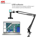 YIZHAN Digital Microscope 4K FULL HD HDMI VGA 1080P Industrial Camera C-Mount Via Type Measurement 150x Lens For Soldering Phone