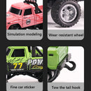 Mini RC Monster Truck with Lights & Trailer Remote Control Truck USB-C Rechargeable Adjustable Speed/Steering Children Toy Gift