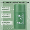 Green Tea Cleansing Solid Mask Purifying Clay Stick Mask Oil Control Skin Care Anti-Acne Eggplant Remove Blackhead Mud Mask