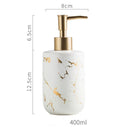 Marble Soap Dispenser Pump Bottle Ceramic Bathroom Accessory Set  Home Couple Mouthwash Cup Soap Dish Washing Tools Luxury