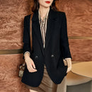 Spring Autumn 2025 Women's Small Suit Jacket Korean Version Leisure Ladies Blazer Coat Temperament Design Sense Lady Outerwear