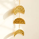 Gold Moon Phases Wall Hanging Boho Metal Moon Garland Wall Art Bohemian Room Decor Aesthetic Living Room Bedroom Nursery Decor