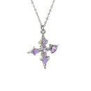 LATS 2025 New Purple Love Cross Necklace Exquisite Trend Punk Dark Style Clavicle Chain Fashion Jewelry