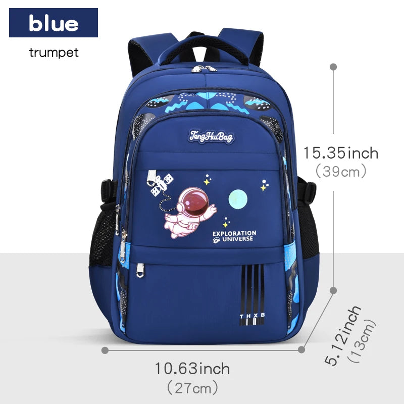 Elementary School Students Schoolbag Boys 1,2,3,4,5,6 Grades 6-12 Years Old Astronaut Shoulder Baglaptop Backpack Waterproof WEA