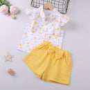 Humor Bear Baby Girl Clothes Fashion New Girls Clothing Sets Kids Clothes Toddler Girl Cute Bow T-shirt+ Pants Summer Set